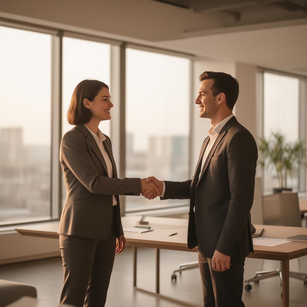 Business partnership meeting