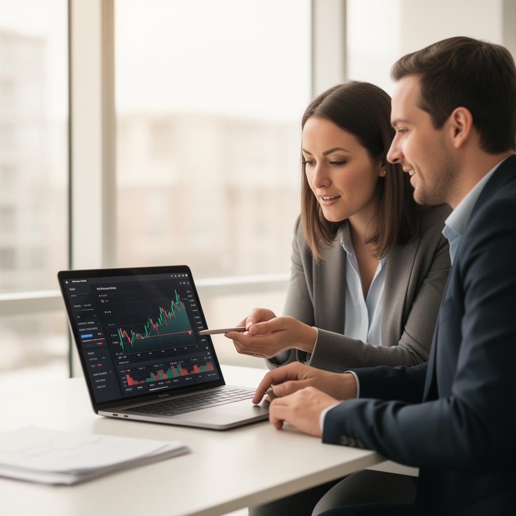 Business team reviewing revenue analytics