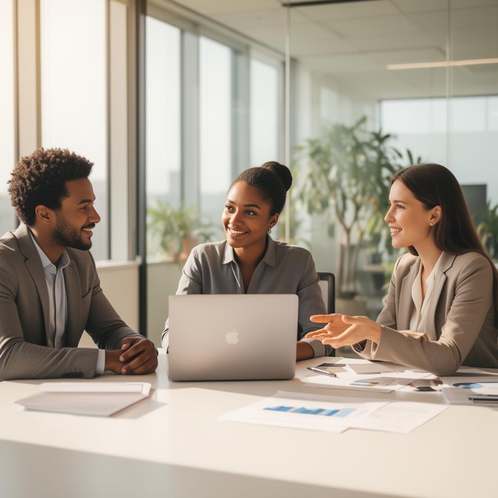 Business team discussing growth strategy