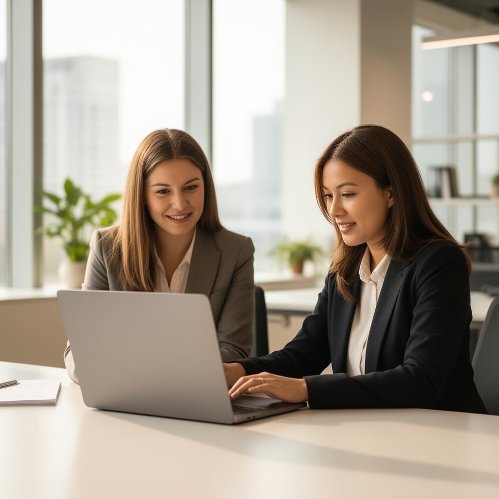 Support specialist helping client
